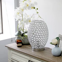 Elegant Designs Crystal & Chrome Decorative Table Lamp