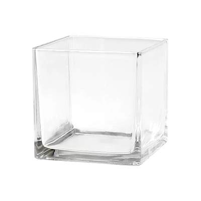12 Pack: 6" Square Glass Vase by Ashland®