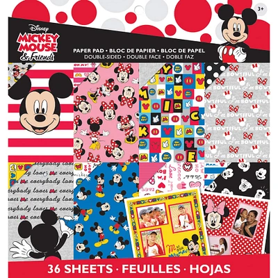EK Success® Disney® Mickey Friends 12" x 12" Paper Pad, 36 Sheets