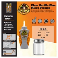 8 Pack: Gorilla® Micro Precise™ Clear Glue