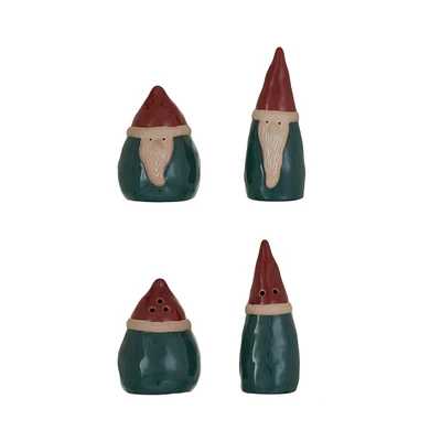 Gnome Round Stoneware Salt & Pepper Shaker Set