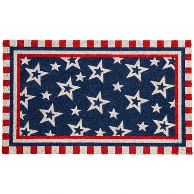 Blue & Red Patriotic Stars & Stripes Border Doormat