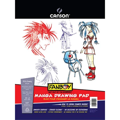 Canson® Fanboy™ Manga Drawing Pad, 9" x 12"