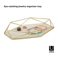 Umbra Matte Brass Prisma Jewelry Tray