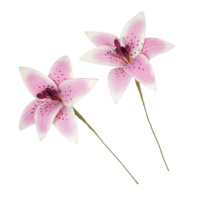 Pink Tiger Lily Paper Flowers by Recollections™, 6ct.
