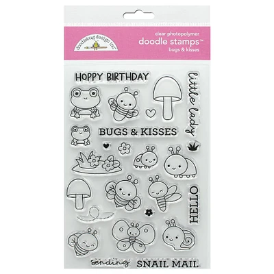 Doodlebug Design Inc.® Collection Fairy Garden Bugs & Kisses Doodle Stamps