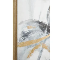 CosmoLiving by Cosmopolitan Gold Contemporary Abstract Canvas Wall Art