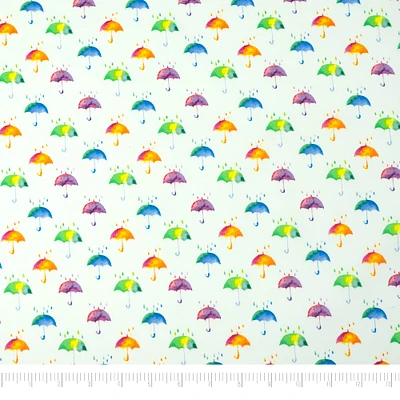 SINGER Colorful Umbrella Cotton Fabric