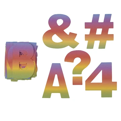 4" Rainbow Project Letter, Numbers & Characters by B2C™