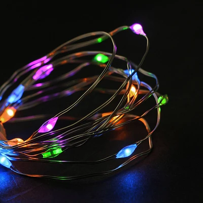18ct. Multicolored LED Micro Fairy Easter String Lights