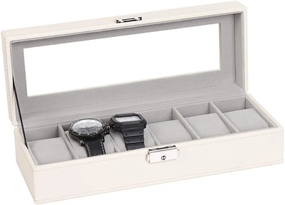 Rice White Hexa Leather Watch Box