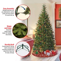 7.5ft. Pre-Lit Aspen Spruce Artificial Christmas Tree, Multicolor Lights