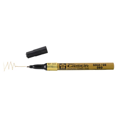 6 Pack: Sakura® Pentouch Calligrapher™ Gold Fine Point Paint Marker