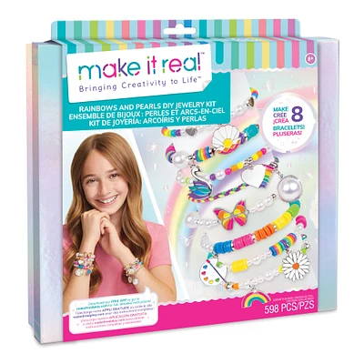 8 Pack: Make It Real™ Rainbows & Pearls DIY Jewelry Kit