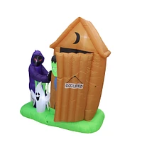 6.5ft. Inflatable Animated Monster Outhouse Scene