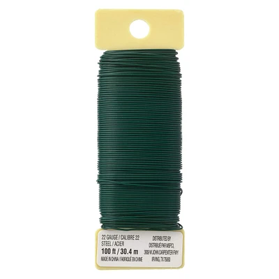 40 Pack: Gauge Green Floral Paddle Wire by Ashland