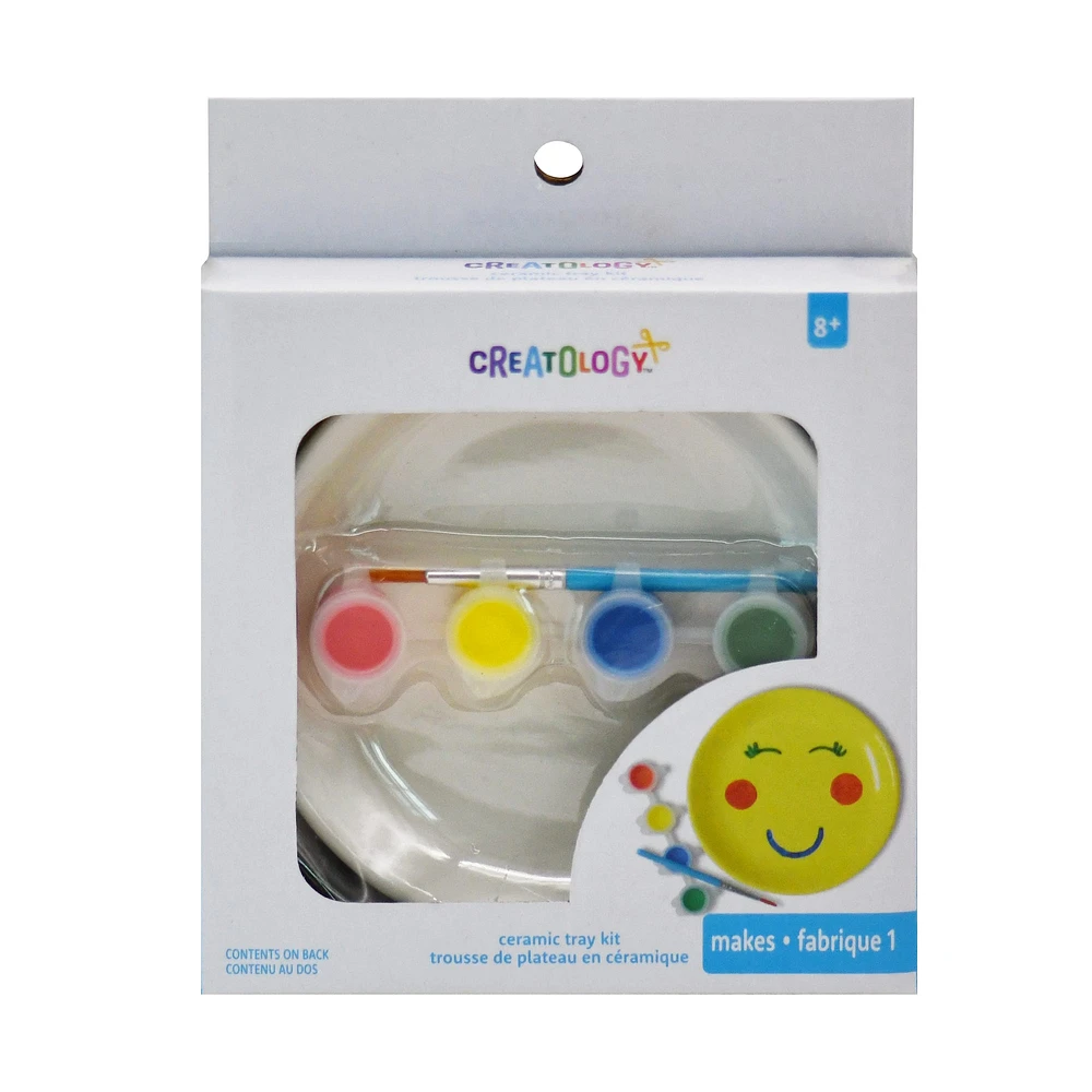 12 Pack: Color Your Own Ceramic Tray Kit by Creatology™