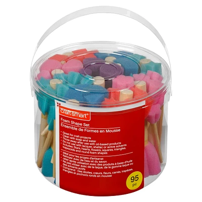 3 Packs: 95 ct. (285 total) Foam Shapes Brush Set by Craft Smart®