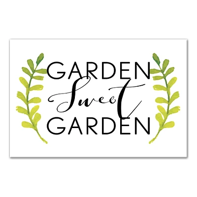 Garden Sweet Garden with Greenery Canvas Wall Art