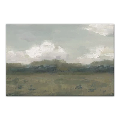 Moody Green Landscape Canvas Wall Art