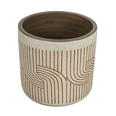 Hello Honey® 8" Modern Arched Design Terra Cotta Planter