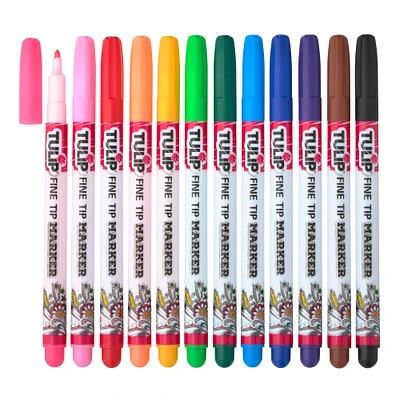 12 Packs: 12 ct. ( total) Tulip® Fabric Markers® Fine Writers
