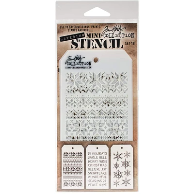 Stampers Anonymous Tim Holtz® Mini Layered Stencil Set #18