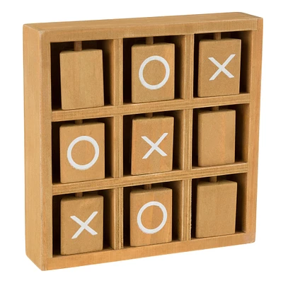 Toy Time Tic-Tac-Toe Wooden Travel Game