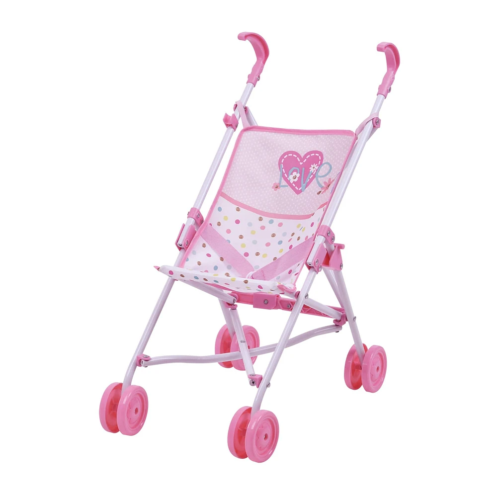 Hauck Love Heart Pretend Play 18" Baby Doll Umbrella Stroller