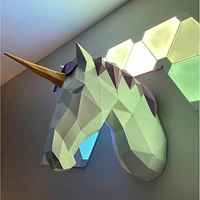 Papercraft World Unicorn 3D Papercraft Wall Art DIY Kit