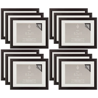 12 Pack: Black Frame With Mat