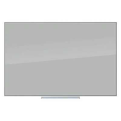 U Brands Gray 36" x 24" Frameless Non-Magnetic Glass Dry-Erase Board