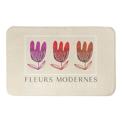 Fleurs Modernes 34" x 21" Bath Mat