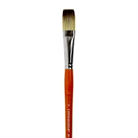 Connoisseur® Synthetic Mongoose Long Handle Flat Brush