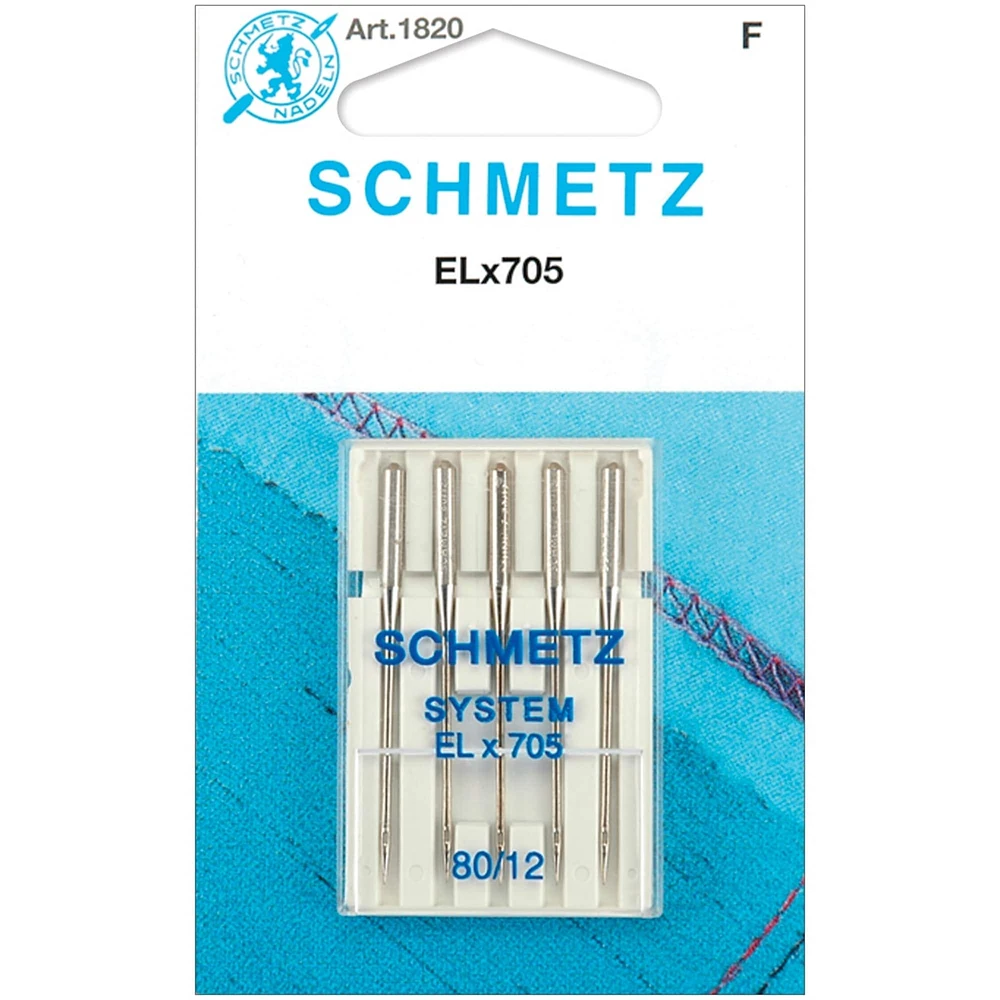 Euro-notions Schmetz ELX705 Serger Needles, 12/80, 5ct.