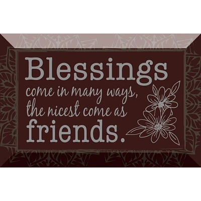 Blessings Come In Many Ways Glass Plaque with Easel & Hanger