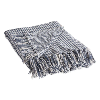 DII® French Blue Houndstooth Throw
