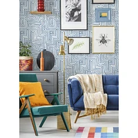 RoomMates Blue Warren Peel & Stick Wallpaper