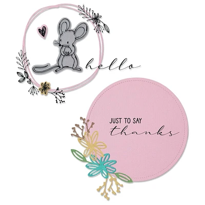 Sizzix® Framelits™ Hello Mouse Die & Stamp Set