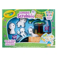 4 Pack: Crayola® Scribble Scrubbie™ Safari Tub Set