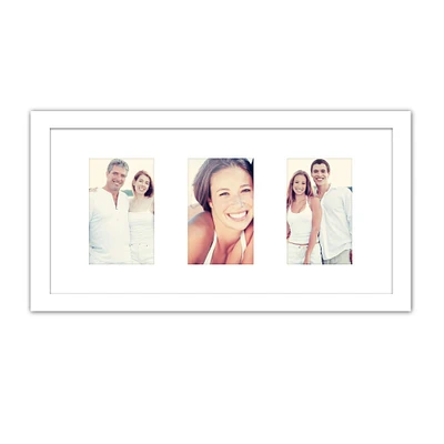 Timeless Frames® 3 Opening White 4" x 6" Life's Great Moments Collage Frame with Mat 