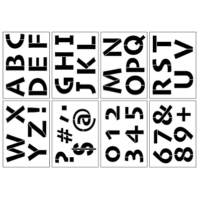 6 Pack: 2.7" Fun Uppercase Font Alphabet Stencils by Craft Smart®