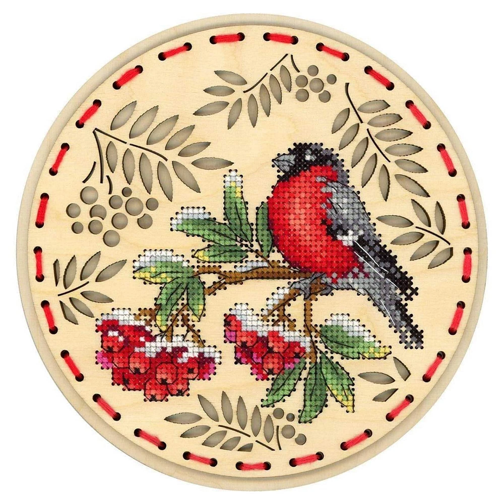 MP Studia Winter Guest Cross Stitch on Wood Kit