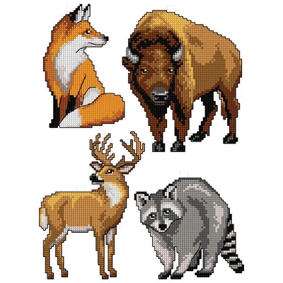 Crafting Spark Forest Animals Plastic Canvas Counted Cross Stitch Kit