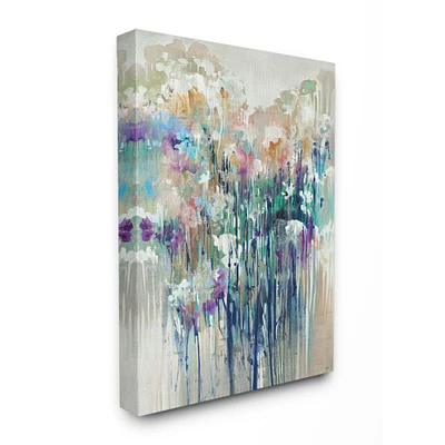 Stupell Industries Dripping Blue & Purple with Soft Neutrals Abstract Canvas Wall Art