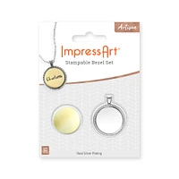 ImpressArt® Artisan Silver Circle Stampable Bezel Set