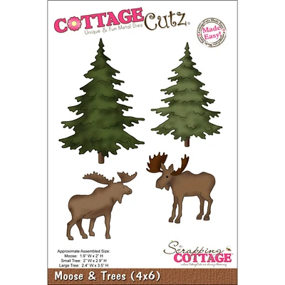 CottageCutz Moose & Trees Die Set