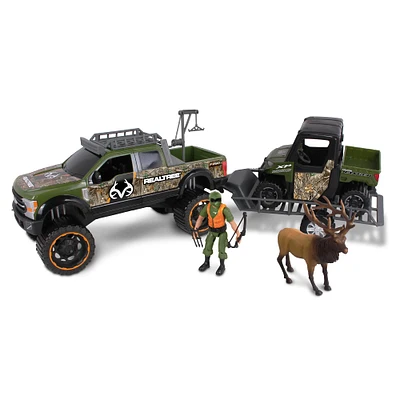 NKOK RealTree® Ford Super Duty® F250® 1:18 Scale 10 Piece Elk Hunting Playset