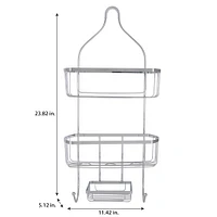 Bath Bliss Chrome Prince Shower Caddy