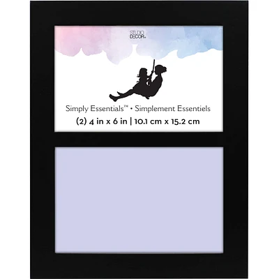 12 Pack: 2 Opening Black 4" x 6" Collage Frame, Simply Essentials™ by Studio Décor®